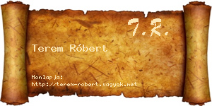 Terem Róbert névjegykártya
